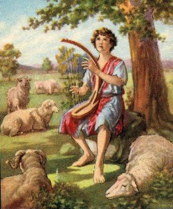 David Playing the Lyre as He Watches His Sheep I Samuel 16:11