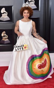 NEW YORK, NY - JANUARY 28:  Recording artist Joy Villa attends the 60th Annual GRAMMY Awards at Madison Square Garden on January 28, 2018 in New York City.  (Photo by Mike Coppola/FilmMagic)
