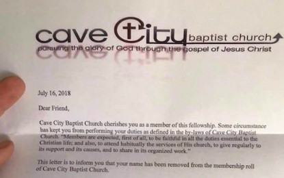 Kentucky Church Gets Flood of Negative Responses After It Removes Members For Not Performing Their ‘Duties’