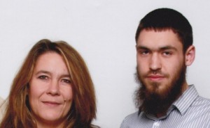 Chris Boudreau, left, and her late son, Damian Clairmont