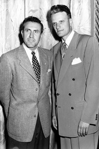 Louis Zamparini met Billy Graham at a 1949 tent meeting.