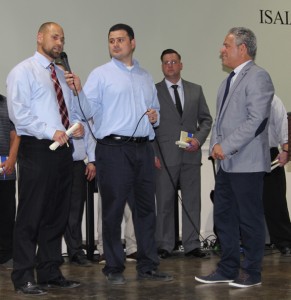 Brett Seastadt, Oscar Cruz and President Pasco Manzo - Graduation 5-29-15