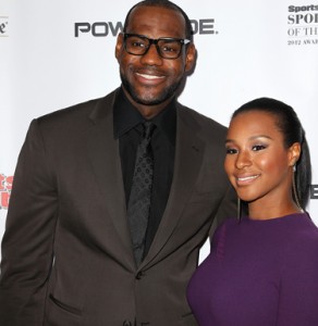 LeBron James and Savannah Brinson attend the Sports Illustrated's "Sportsman of the Year" awards gala at Espace on Wednesday Dec. 5, 2012 in New York. (Photo By Donald Traill/Invision/AP)