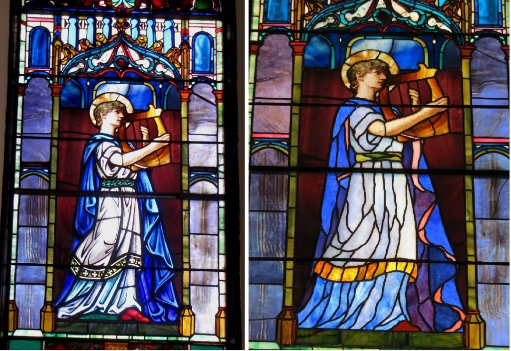 Stories in Glass - John LeFarge window -before&after