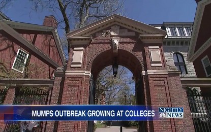 Mumps outbreak among vaccinated students at Harvard